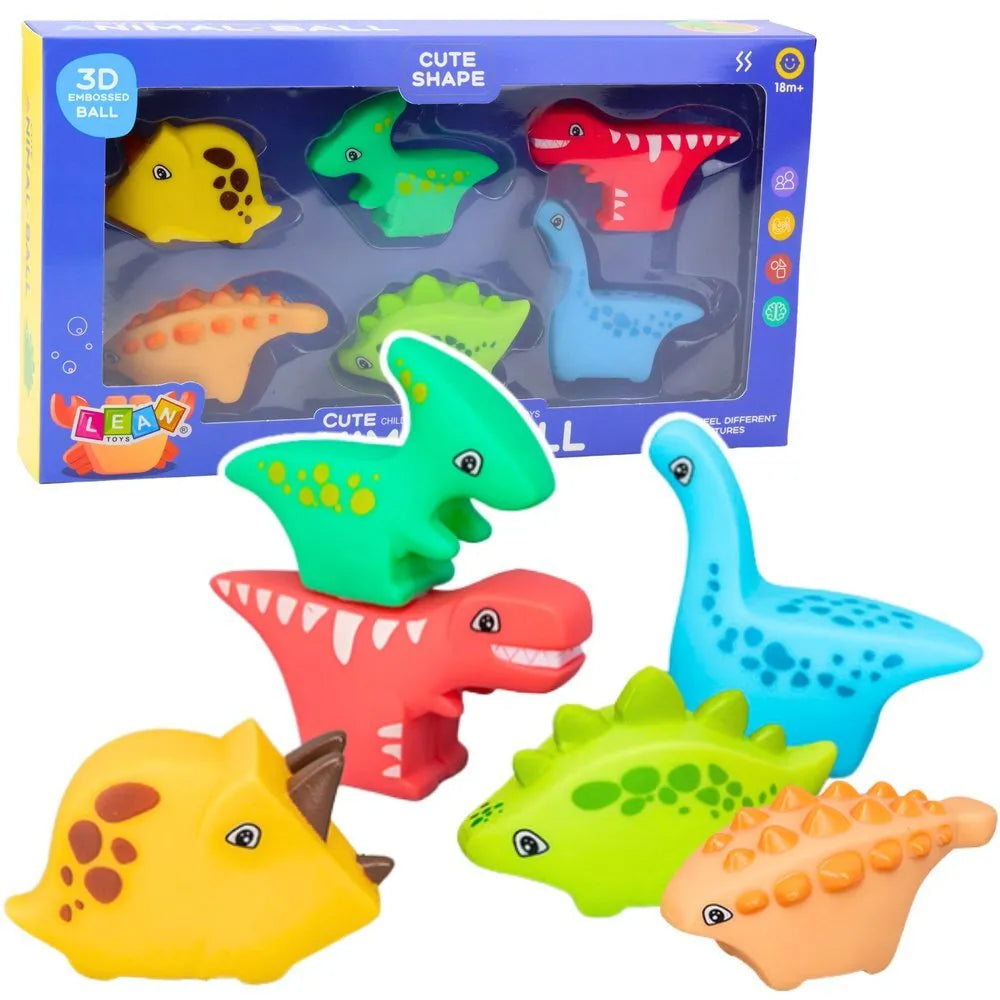 Guminiai vonios dinozaurai vaikams 6 vnt